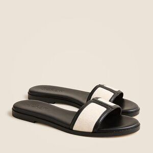 J. Crew Georgina sandals in canvas and leather